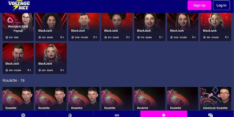 VoltageBet online casino — bonuses and games